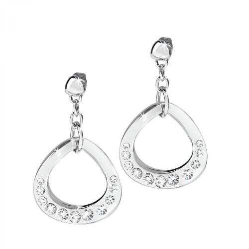 Orecchini A Cerchio Infinito 14 Mm Con Zirconi – Oro Giallo 9 Carati – Carissima