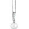 Orecchini in oro 18 kt. diamanti e perla DonnaOro   Orecchini in oro 18 kt. diamanti e perla DonnaOro