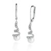Orecchini in oro 18 kt. diamanti e perla DonnaOro   Orecchini in oro 18 kt. diamanti e perla DonnaOro