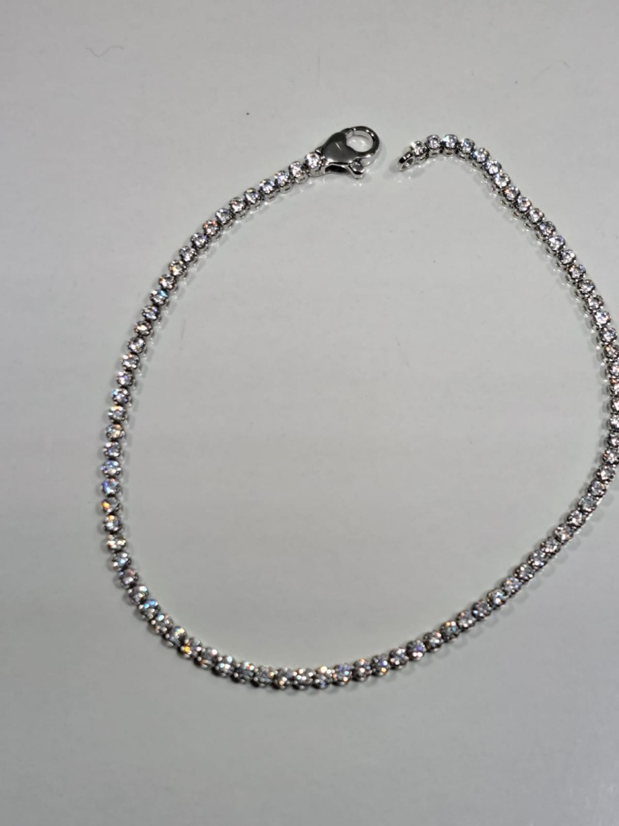 Bracciale oro 18kt con zirconi, ref.BD164  