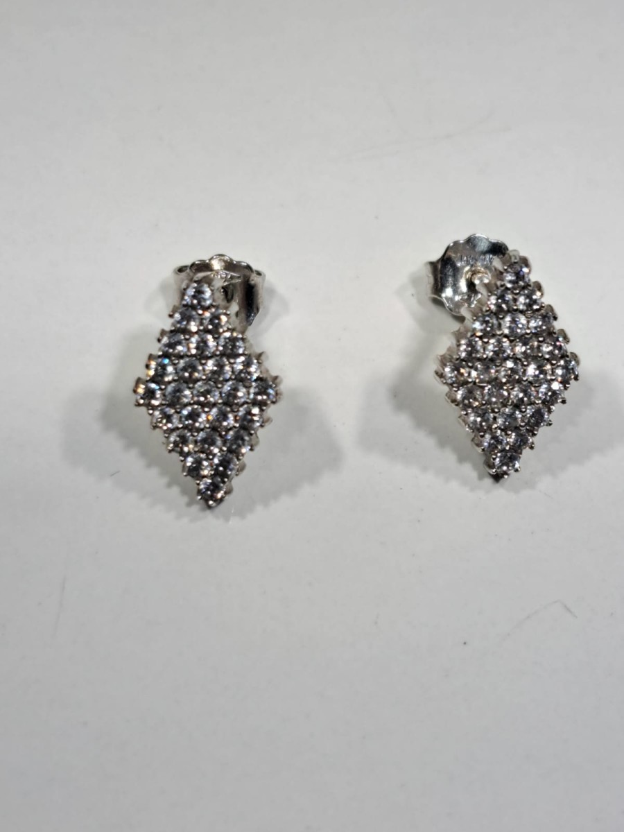 Orecchini perle oro 18kt con zirconi, ref. OD168  